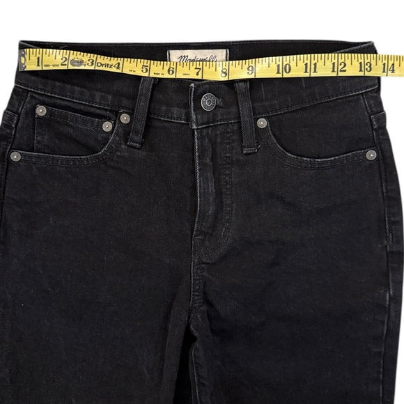 Madewell Perfect Vintage Flare Jean Black 96% Crisp Cotton Stretch 25P (26x28) - Picture 10 of 16